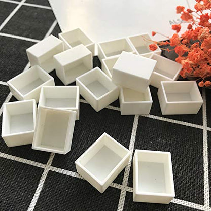 100Pcs Watercolor Half Pans Empty with Magnetic Stripe,Plastic Palette Tins - color: 100 Half Pans