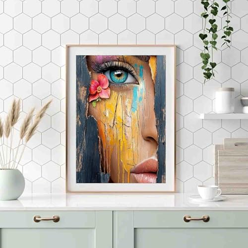 DYAIANGMU Woman Paint by Numbers Kit for Adults Beginners 19.6X15.7 inch - color: MT6141