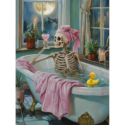 Skull Diamond Art Kits for Adults Funny Diamond Painting Kit for Beginner - color: DP04360