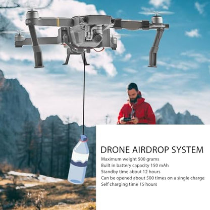 Drone System Compatible for Pro, Payload Release Drop Device, Delivery Transport Dropping System for Wedding Search, up to 500g/1.1lb Load