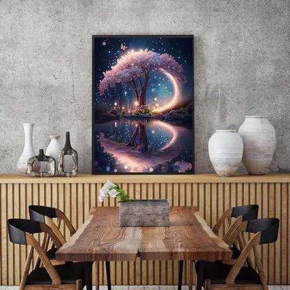 Diamond Art Kits for Adults, Tree of Life Diamond Painting Kits for Adults - color: Pink tree