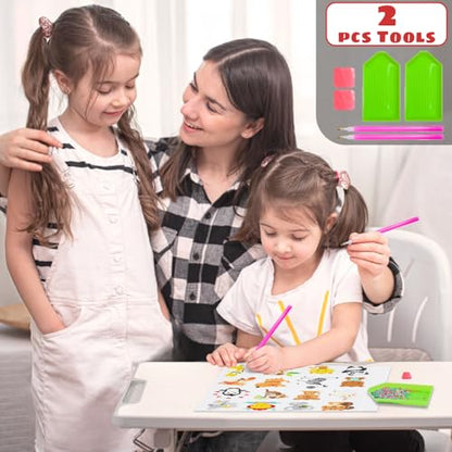 sinceroduct 64 PCS 5D Diamond Sticker Kit, Animals and Dinosaurs - color: 64 Animals
