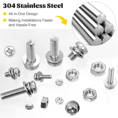 640PCS M2M2.5M3M4M5 Phillips Pan Head Machine Screws Assortment Kit - size: SS M2M2.5M3M4M5 640pcs