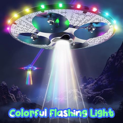 Foam UFO Drone for Kids, Stunt RC Plane with LED Lights, 15 Min Flight
