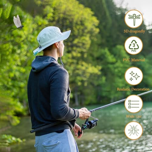 20 Pcs Black Dragon Fly Clips, Visual Predator Deterrent Fake Dragonfly - color: 20 Pcs Black