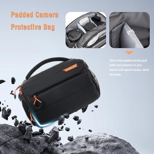 MOSISO Small Camera Bag for Photographers, Camera Shoulder Bags, Black - color: Black
