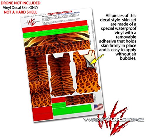 Skin Decal Wrap 2 Pack Compatible with DJI Ryze Tello Fractal Fur Tiger Drone NOT Included