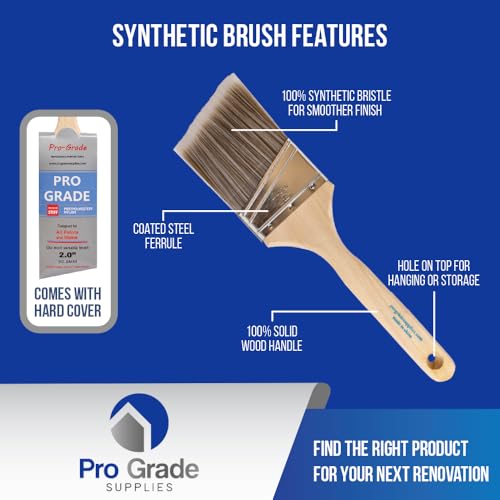 Pro Grade - Paint Brushes - 12Ea 3" Angle Brushes (Pack of 3) - size: 12Ea 3A (Pack of 3)