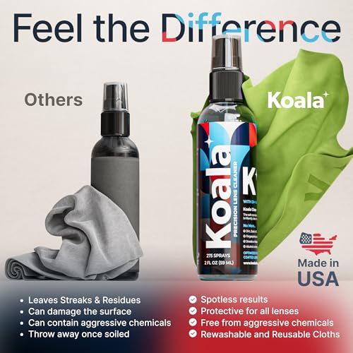 Koala Eyeglass Lens Cleaner Spray Kit | Japanese Microfiber (4 Piece Set) - size: 4 Piece Set