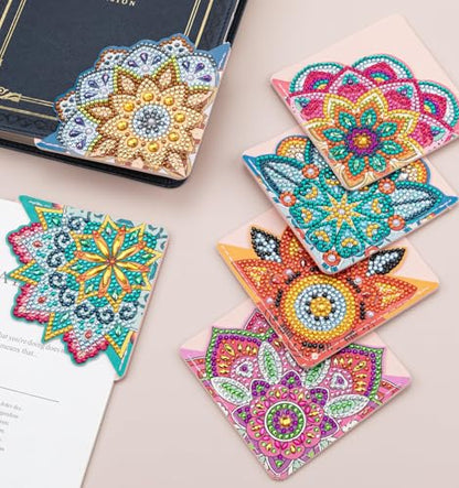 8 PCS Diamond Art Bookmarks, Diamond Painting Bookmarks for Book Lovers - color: Multicolor