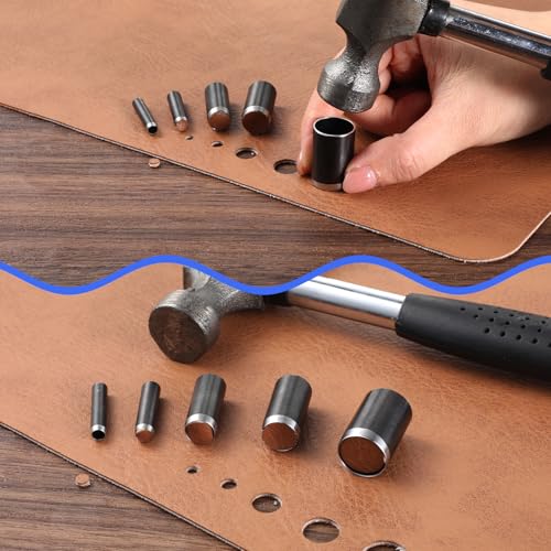15 Pcs Hole Punch, 15 Sizes Leather Circle Cutter Tool Set