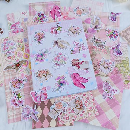 600pcs Vintage Scrapbook Paper,Junk Journal Paper,Scrapbook Supplies Kit
