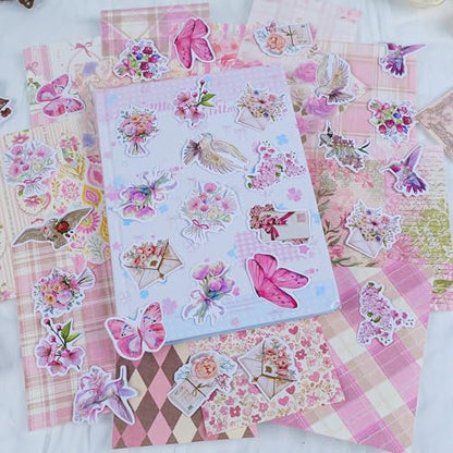 600pcs Vintage Scrapbook Paper,Junk Journal Paper,Scrapbook Supplies Kit