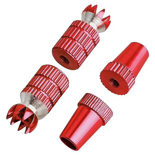 Hobbypark Aluminum RC Transmitter Stick Ends Controller Thumb Rocker M3 Thread for TX Futaba/FrSky/Spektrum DX6i DX7S DX8 DX9 / Taranis X9D /ETurnigy 9X / Hitec Aurora 9 (Red)