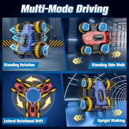 High Speed Drift Remote Control Stunt Deformation Car, Birthday Gifts - color: Green