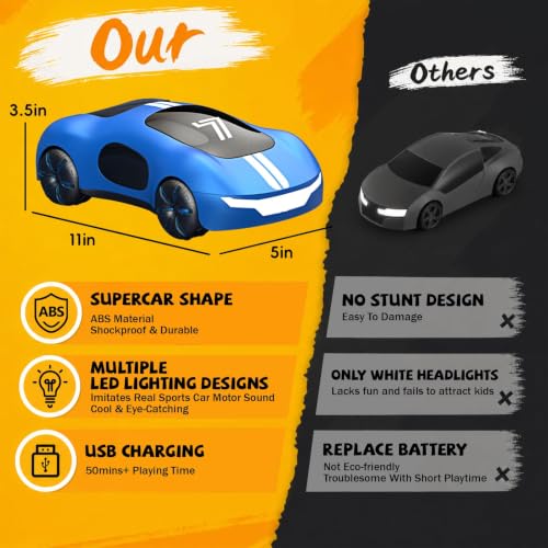 AEROQUEST Gesture Control RC Stunt Car, Remote Control Car for Boys Gifts - color: Blue