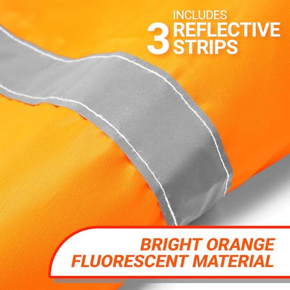 G128 - Orange Windsock Heavy Duty Printed 210D Wind Direction Measurement (Orange 30" 2PK) - color: Orange 30" 2pk