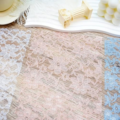 Colorful Textured Fabric Paper(lace mesh, Close to A5 size) - color: lace mesh