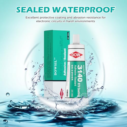3140 RTV Coating 100ml Adhesive Sealant Translucent Clear Binding Agents Electrical Industry and Electronics,Good Flowability, Good Flame Resistance, Dow Corning 3140