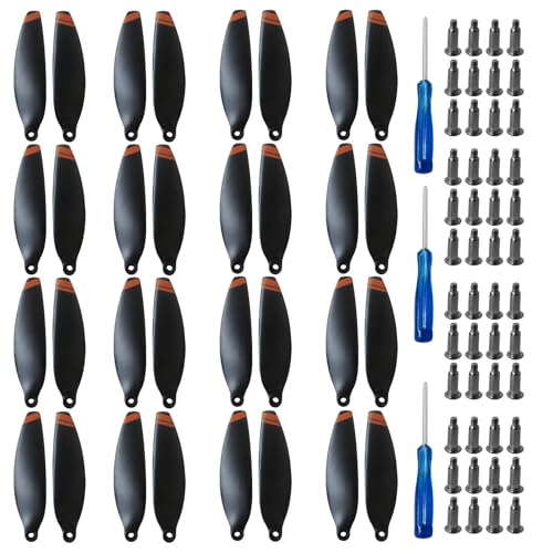 Mini Propeller Replacement Blades Compatible for DJI Mini 4K/ Mini 2/ Mini SE and Mini 2 SE Drone, 32x Propellers Blades + 48pc Screws + 3pc Screwdriver Mini Drone Flying Repair Tools