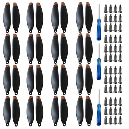Mini Propeller Replacement Blades Compatible for DJI Mini 4K/ Mini 2/ Mini SE and Mini 2 SE Drone, 32x Propellers Blades + 48pc Screws + 3pc Screwdriver Mini Drone Flying Repair Tools