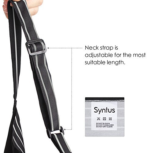 Syntus Apron for Men Women, Adjustable Cooking Kitchen Apron with 2 Pockets - color: Stripe Black Pin, style: 2 Polyester