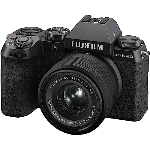FUJIFILM X-S20 Mirrorless Camera with 15-45mm Lens & 4K Monitor Bundle