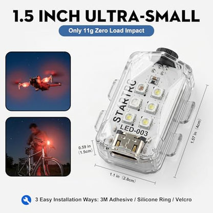 (2pcs) Drone Strobe Light, Anti-Collision LED Signal Light for Drones, Night Flying Visibility Drone LED Light - size: 2pcs