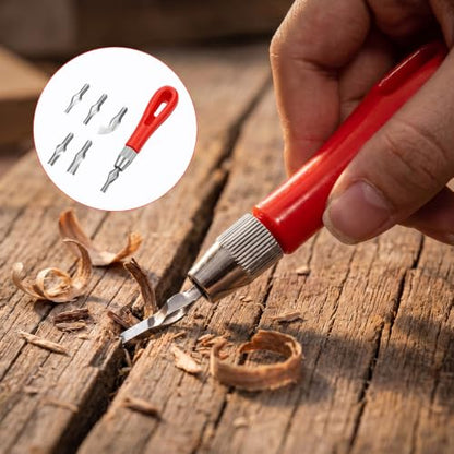 Linocut Carving Kit Linoleum Cutter Assortment with 6 Blades