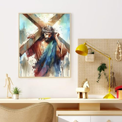 Dawnsphere Jesus Paint by Numbers Kit for Adults Without Frame 16x20 in - color: OP-US13