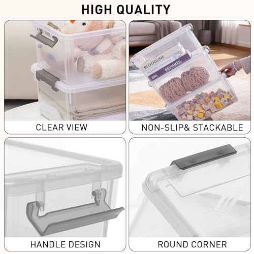 Citylife 17 QT Clear Storage Bins with Lids 1 Pack Plastic Storage Bins - size: 1 Pack-17QT-N