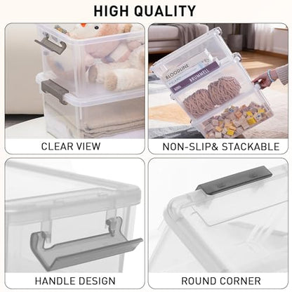 Citylife 17 QT Clear Storage Bins with Lids 1 Pack Plastic Storage Bins - size: 1 Pack-17QT-N