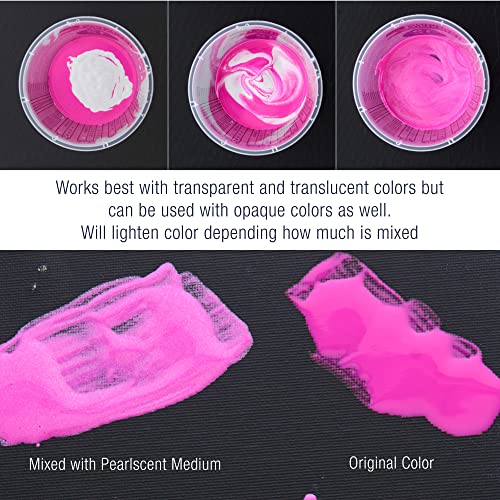Pouring Masters 8 Oz Acrylic Pearlescent Effects Medium - size: 8-ounces