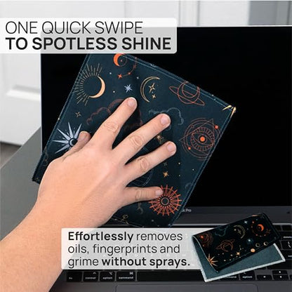 Microfiber Wholesale Quick Cloth Glasses Cleaning Cloths 8x8 Astrology - color: Astrology, size: 8"x8"