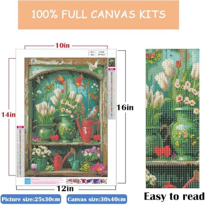 WUSARPLY Rustic Flowers Diamond Painting Kits for Beginner Adults - color: YH006