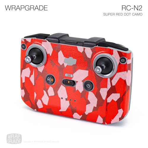 WRAPGRADE Skin Stickers Compatible with DJI RC-N2/N3 (Super RED DOT CAMO) - color: SUPER RED DOT CAMO
