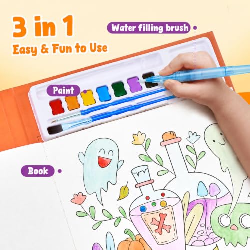 JoyCat Paint with Water Coloring Books for Toddlers (Halloween) - style: Halloween