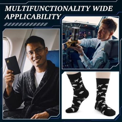 Sieral 7 Pcs Pilot Gifts for Men Plush Robe 20oz Tumbler Hat Socks Keychain - style: Pilot