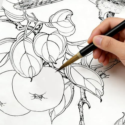 Chinese Painting Brushes Set Flower Bird Line Drawing-3PCS-Large - size: 2.8CM