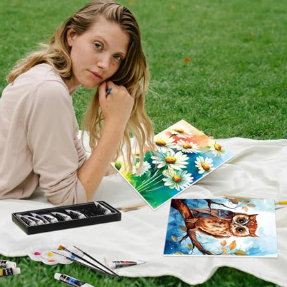 Cholemy 36 Pcs Paint and Sip Kit Gift for Adults 8''x10'',Plants Animals - style: Plants Animals