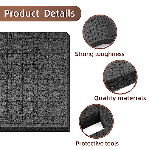DECOHS 4 Pcs Pick Apart Foam Insert, 16'' x 12'' x 2'' Pre Cube Sheet Foams - size: 1 Size - 4 Pieces - 16 x 12 x 2 inches