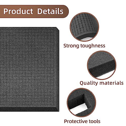 DECOHS 4 Pcs Pick and Pluck Foam- 12 x 12 x 2 Inch Pick Apart Foam Insert- Pluck Pre Cube Sheet Foams with Bottom Use for Board Game Box Cases Storage Drawer - size: 1 Size - 4 Pieces - 12 x 12 x 2 inches