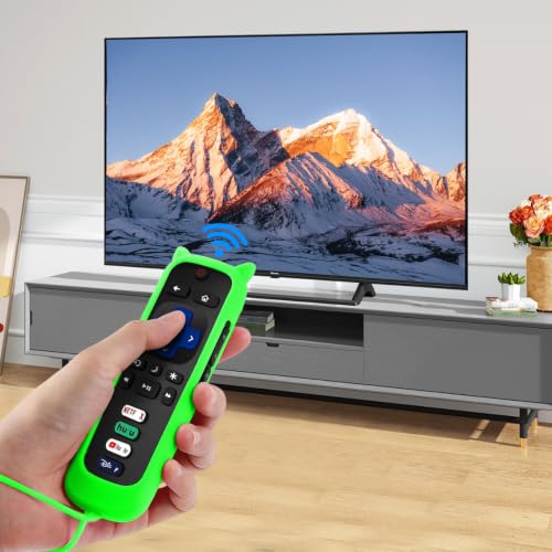 Remote Control Cover TV Remote Cover Universal Remote Case Glow Sleeve with Lanyard for Smart TV Remote Holder - color: Green