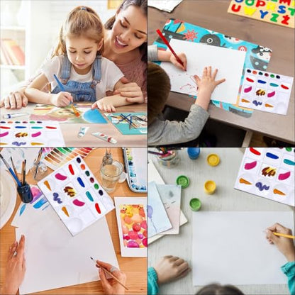 10 Pcs White Plastic Palette 20 Well Watercolor Acrylic Paint Tray