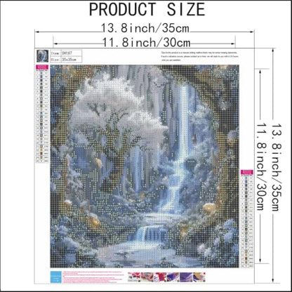 Diamond Art Kits for Adults,Waterfall Tree Diamond Painting 14 X 14 inch - color: SH187
