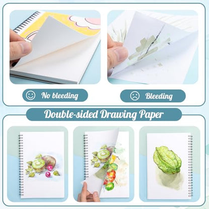 3 Pack Marker Paper Pad 5.5 × 8.5 in, Double-Sided, Spiral Bound - size: 5.5×8.5 Inch (3 Pack)