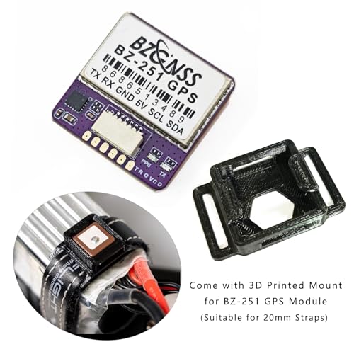 SoloGood BZGNSS BZ-251 FPV GPS Module M10 Chip Drone GNSS GPS Receiver for FPV Drone Fixed-Wing RC Car (BZ-251 with Bracket)