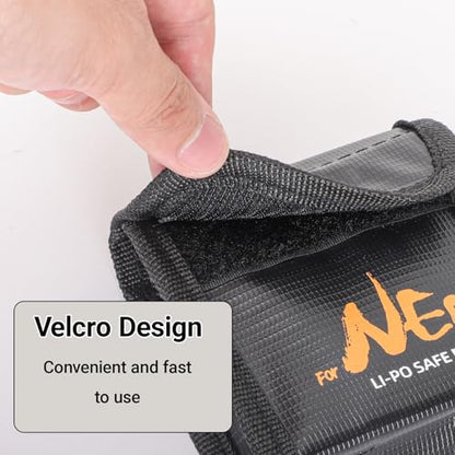 Lipo Battery Storage Bag Fireproof Explosionproof Bags for DJI Neo/Neo 2, Safe Lithium Battery Bag for Drone Batteries