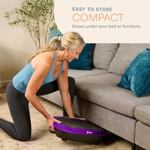 Lifepro HexaPlate Lite Compact Vibration Plate with Magnetic Acupoints - color: Purple