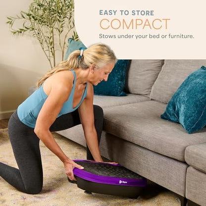 Lifepro HexaPlate Lite Compact Vibration Plate with Magnetic Acupoints - color: Purple